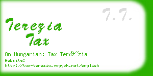 terezia tax business card